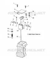 MOTEUR, CARBURATEUR, UPPER   S13MX6JSA/JEA (49SNOWCARBUPPER08600IQ) pour Polaris 600 IQ RACER de 2013