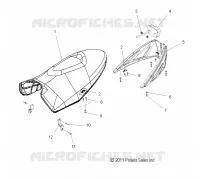 SIEGE ASM.   S13MX6JSA/JEA (49SNOWSIEGE12600RCR) pour Polaris 600 IQ RACER de 2013