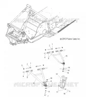SUSPENSION AVANT, CONTROL ARMS AND SPINDLE   S13MX6JSA/JEA (49SNOWSUSPFRT11600RCR) pour Polaris 600 IQ RACER de 2013