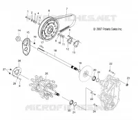 SYSTÈME DE TRANSMISSION, JACKSHAFT AND ARBRE DE TRANSMISSION   S13MX6JSA/JEA (49SNOWDRIVETRAIN08600IQ) pour Polaris 600 IQ RACER de 2013