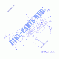 CORPS DE PAPILLON   A14DN5EAH/EAR (49ATVTHROTTLEBODY09SPXP550) pour Polaris SPORTSMAN TOURING 550 EPS de 2014