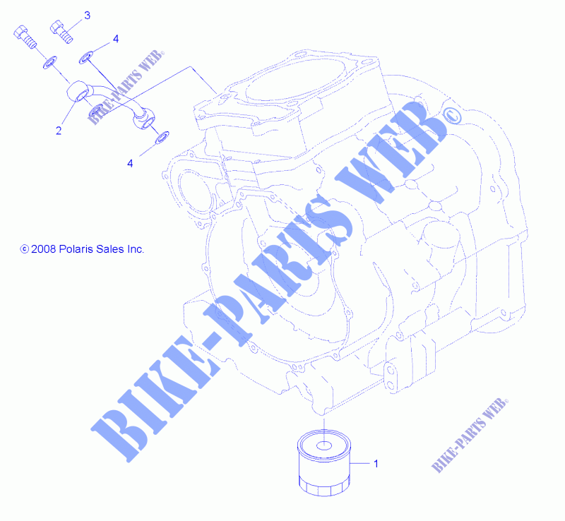 FILTRE A HUILE   A14DN5EAH/EAR (49ATVOILFILTER09SPXP550) pour Polaris SPORTSMAN TOURING 550 EPS de 2014