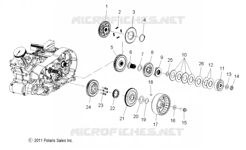 SYSTÈME DE TRANSMISSION, PRIMARY DRIVE - V17CJAABEM (49VICPRIMARYDRV13S) Polaris VICTORY MOTOCYCLES 1731 2017 JUDGE  JUDGE INTL  (R02) - V17CJAABEM
