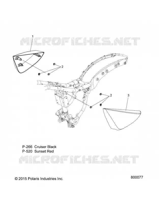 CACHE LATERAL - V17CVBAB ALL OPTIONS (800077) Polaris VICTORY MOTOCYCLES 1731 2017 VEGAS  VEGAS ALL OPTIONS  (R01) - V17CVBAB