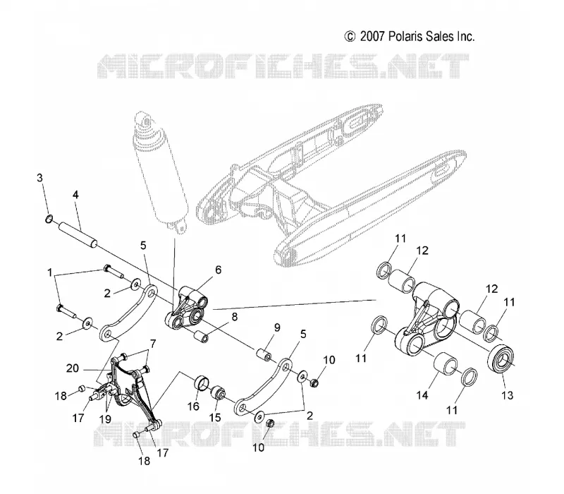 SUSPENSION ARRIERE ASM. - V17CVBAB ALL OPTIONS (49VICSUSPRR08VEGAS) Polaris VICTORY MOTOCYCLES 1731 2017 VEGAS  VEGAS ALL OPTIONS  (R01) - V17CVBAB