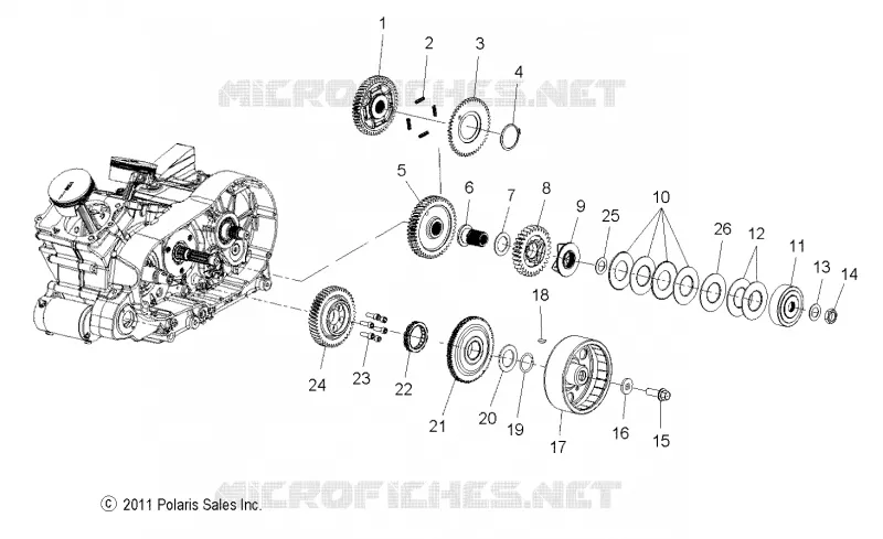 SYSTÈME DE TRANSMISSION, PRIMARY DRIVE - V16SW36 ALL OPTIONS (49VICPRIMARYDRV13S) Polaris VICTORY MOTOCYCLES 1731 2016 VISION  VISION ALL OPTIONS  (R02) - V16SW36