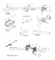 BOUTONS AND INSTRUMENTS   S12PT7FSL (49SNOWELECT11FSTSBLX) pour Polaris 750 TURBO IQ LXT de 2012