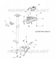 COLONNE DE DIRECTION REGLABLE   S12PT7FSL (49SNOWDIRECTION11FSTSBLX) pour Polaris 750 TURBO IQ LXT de 2012