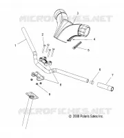 DIRECTION, FIXATION GUIDON   S12PT7FSL (49SNOWGUIDON09600TRG) pour Polaris 750 TURBO IQ LXT de 2012