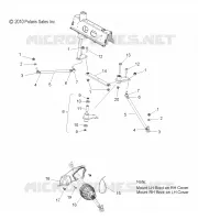 DIRECTION INFERIEUR ET BIELLETTES   S12PT7FSL (49SNOWDIRECTIONLWR11FSTSBLX) pour Polaris 750 TURBO IQ LXT de 2012