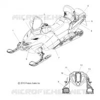 EMBLEMES   S12PT7FSL (49SNOWEMBLEMES11FSTIQTRG) pour Polaris 750 TURBO IQ LXT de 2012