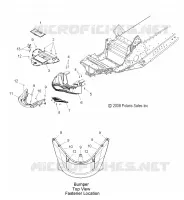 PARE CHOCS AVANT AND NOSEPAN   S12PT7FSL (49SNOWPARE CHOCS10TRBOLX) pour Polaris 750 TURBO IQ LXT de 2012