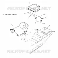 SIEGE ASM.   S12PT7FSL (49SNOWSIEGE09600TRG) pour Polaris 750 TURBO IQ LXT de 2012