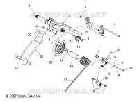 SUSPENSION, BRAS DE SUSPENSION ARRIERE   S12PT7FSL (49SNOWTORQUEREAR08600TRG) pour Polaris 750 TURBO IQ LXT de 2012