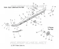 SUSPENSION, FIXATION RAIL   S12PT7FSL (49SNOWSUSPRAIL12600) pour Polaris 750 TURBO IQ LXT de 2012