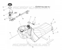 SYSTÈME D'ALIMENTATION, CARBURANT TANK ASM.   S12PT7FSL (49SNOWCARBURANT10FSTTRG) pour Polaris 750 TURBO IQ LXT de 2012