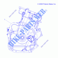MOTEUR COMPLET   A14TN5EAA/EAD (49ATVMOTEUR09SPXP550) pour Polaris SPORTSMAN X2 550 EPS de 2014