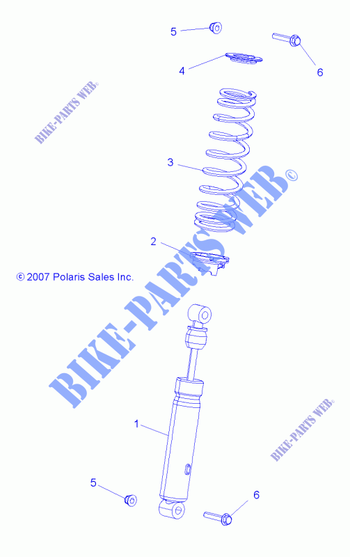 AMORTISSEUR AVANT   A14TN5EAA/EAD (49ATVAMORTISSEURFRT7043168) pour Polaris SPORTSMAN X2 550 EPS de 2014