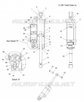 AMORTISSEUR ARRIERE (WALKER EVANS)   S10MX6JSA/JEA (49SNOWAMORTISSEURREAR08600IQ) pour Polaris 600 IQ RACER de 2010