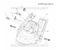 CARENAGE CENTRAL   S10MX6JSA/JEA (49CONSOLE09600RR) pour Polaris 600 IQ RACER de 2010
