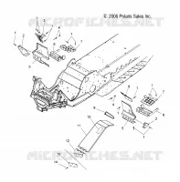 CHASSIS, REPOSE PIED AND PROTECTION D'EMBRAYAGE   S10MX6JSA/JEA (49SNOWCHASSIS07440IQ) pour Polaris 600 IQ RACER de 2010