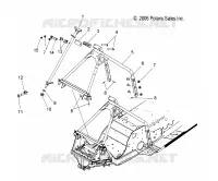 COLONNE DE DIRECTION ASM.   S10MX6JSA/JEA (49SNOWDIRECTIONPOST07440IQ) pour Polaris 600 IQ RACER de 2010