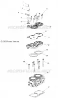 CYLINDRE   S10MX6JSA/JEA (49SNOWCYLINDRE09600RACE) pour Polaris 600 IQ RACER de 2010