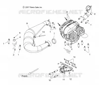ECHAPPEMENT SYSTEM   S10MX6JSA/JEA (49SNOWECHAPPEMENT08600IQ) pour Polaris 600 IQ RACER de 2010