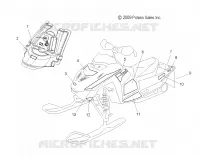 EMBLEMES   S10MX6JSA/JEA (49SNOWEMBLEMES10600RCR) pour Polaris 600 IQ RACER de 2010