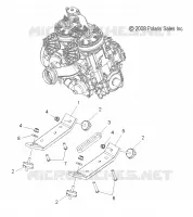 MOTEUR, MOUNTING   S10MX6JSA/JEA (49SNOWMOTEURMOUNT09600RACE) pour Polaris 600 IQ RACER de 2010