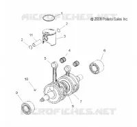 PISTON ET VILEBREQUIN   S10MX6JSA/JEA (49SNOWPISTONVILEBREQUIN09600RACE) pour Polaris 600 IQ RACER de 2010