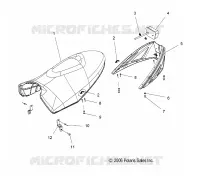 SIEGE ASM.   S10MX6JSA/JEA (49SNOWSIEGE07440IQ) pour Polaris 600 IQ RACER de 2010