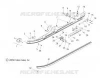SUSPENSION, FIXATION RAIL   S10MX6JSA/JEA (49SNOWSUSPRAIL10600RCR) pour Polaris 600 IQ RACER de 2010