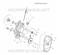 SYSTÈME DE TRANSMISSION, CARTER DE CHAINE   S10MX6JSA/JEA (49SNOWCARTER DE CHAINE08600IQ) pour Polaris 600 IQ RACER de 2010