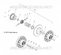 SYSTÈME DE TRANSMISSION, CLUTCH, SECONDARY   S10MX6JSA/JEA (49SNOWDRIVENCLUTCH08600TRG) pour Polaris 600 IQ RACER de 2010