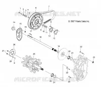 SYSTÈME DE TRANSMISSION, JACKSHAFT AND ARBRE DE TRANSMISSION   S10MX6JSA/JEA (49SNOWDRIVETRAIN08600IQ) pour Polaris 600 IQ RACER de 2010