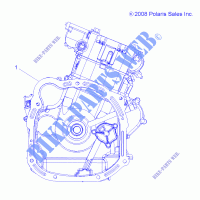 MOTEUR COMPLET   A14TN55FA (49ATVMOTEUR09SPXP550) pour Polaris SPORTSMAN X2 550 INTL de 2014
