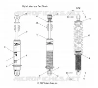AMORTISSEUR IFS (7043245)   S09PB8ES/ESL (49SNOWAMORTISSEURIFS7043245SB) pour Polaris 800 IQ de 2009