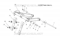 BRAS DE SUSPENSION AVANT   S09PB8ES/ESL (49SNOWFTA086008BALL) pour Polaris 800 IQ de 2009
