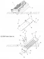 CHASSIS, PROTECTION D'EMBRAYAGE AND COVER   S09PB8ES/ESL (49SNOWEMBRAYAGEGUARD09600TRG) pour Polaris 800 IQ de 2009