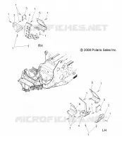 CHASSIS, REPOSE PIEDS   S09PB8ES/ESL (49SNOWREPOSE PIED09600IQ) pour Polaris 800 IQ de 2009