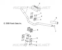 DIRECTION, FIXATION GUIDON   S09PB8ES/ESL (49SNOWGUIDON09BARILLET) pour Polaris 800 IQ de 2009