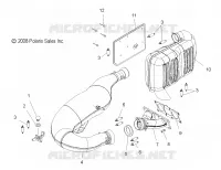 ECHAPPEMENT   S09PB8ES/ESL (49SNOWECHAPPEMENT09ASLT) pour Polaris 800 IQ de 2009
