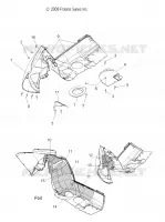 GARDE BOUE ASM., RH   S09PB8ES/ESL (49SNOWFENDERFOAM09600IQ) pour Polaris 800 IQ de 2009