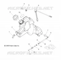 RESERVOIR D'HUILE   S09PB8ES/ESL (49SNOWOILBOTTLE09700RMK) pour Polaris 800 IQ de 2009