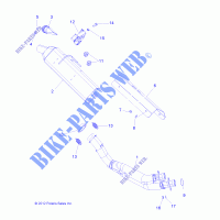 ECHAPPEMENT   A13GH8EFK (49ATVECHAPPEMENT13850SCRAM) pour Polaris SCRAMBLER 850 HO EPS INTL de 2013