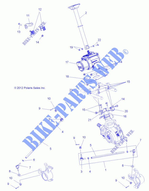 COLONNE DE DIRECTION ASM.   A13GH8EAK (49ATVDIRECTION13850SCRAM) pour Polaris SCRAMBLER 850 HO EPS de 2013