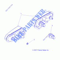 FEU ARRIERE   A13MB46TH (49ATVTAILLAMPS08SP500) pour Polaris HAWKEYE 400 HO 2X4 HD de 2013
