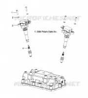 ALLUMAGE COILS and SPARK PLUGS   S08PR7FS/FE (4997479747D06) pour Polaris 750 TURBO SWITCHBACK de 2008