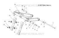 BRAS DE SUSPENSION AVANT   S08PR7FS/FE (49SNOWFTA086008BALL) pour Polaris 750 TURBO SWITCHBACK de 2008